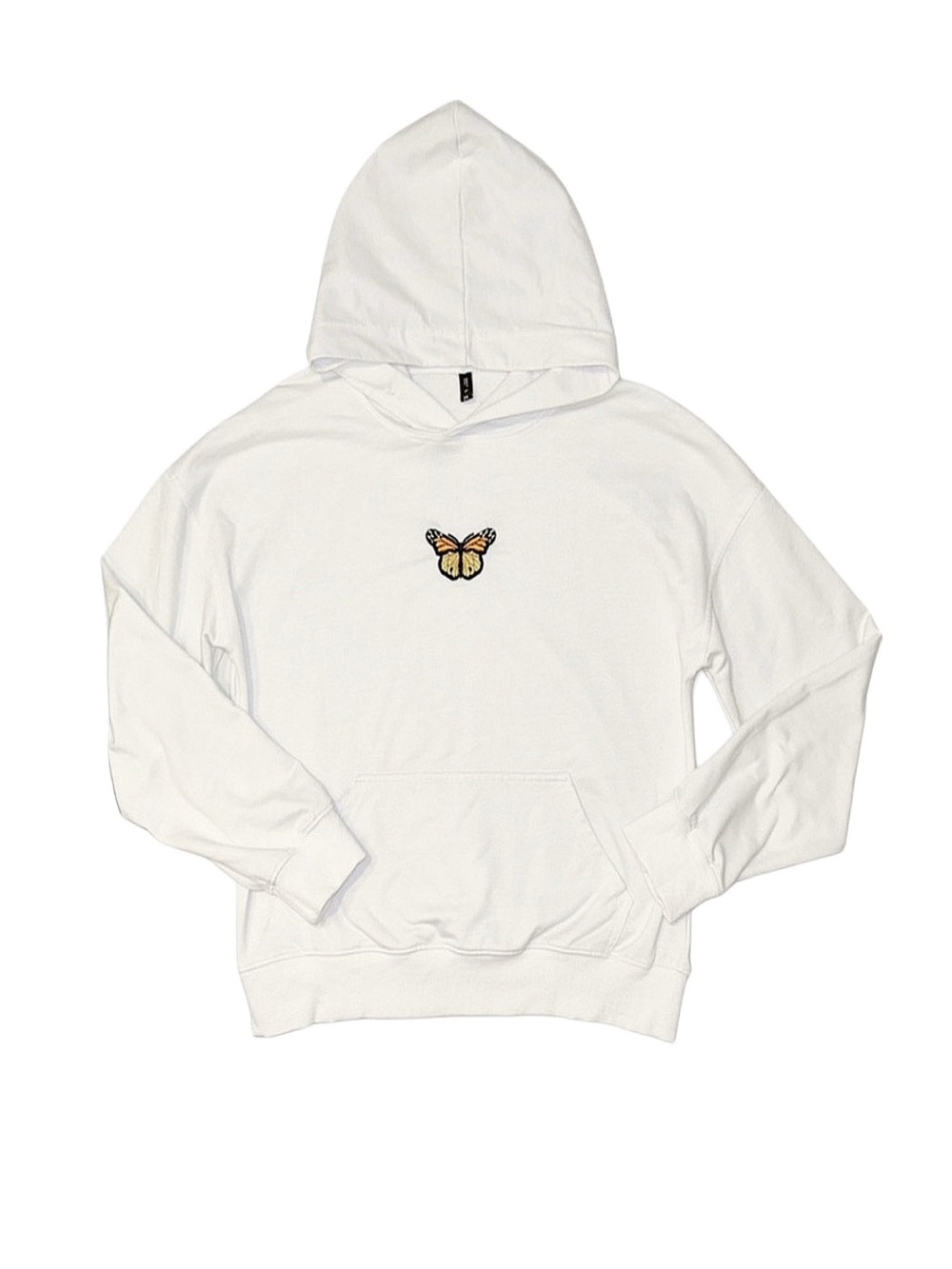 ZAFUL Women's White Long Sleeve Hoodie Large